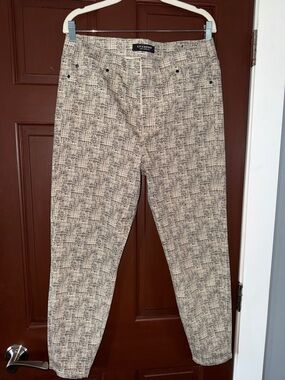 Liverpool Men's Patterned Tan & Black Chinos